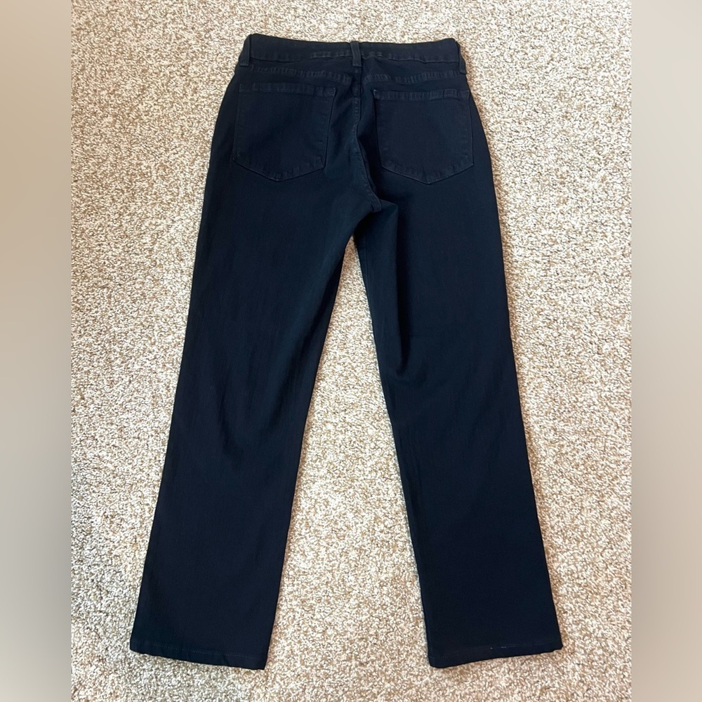 NYDJ Sheri Slim Ankle Jeans Black Denim Mid Rise Stretch Size 4 - Picture 6 of 11